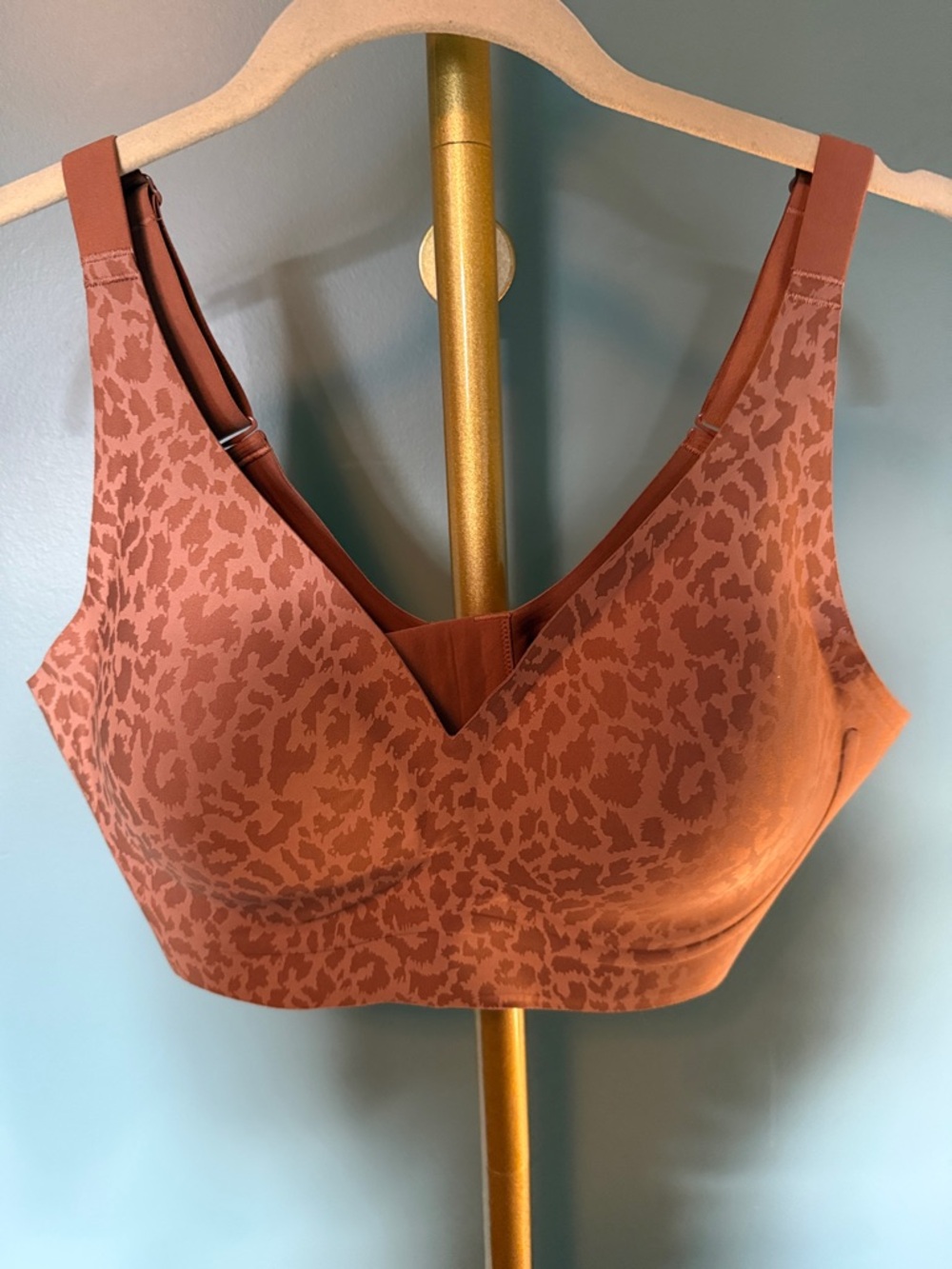 Popilush Women’s Copper-Toned Leopard Pattern Wireless Bralette
